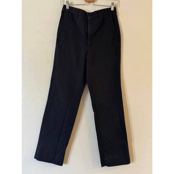 Mark Twain Elderwear Boys Uniform Pants 29x30 Black Tapered Flat Front Pocket - Picture 2 of 9